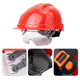 LAJS Casco de protección de Seguridad, Gorro de Seguridad con absorción de Impactos para Evitar el Impacto de la Niebla, los arañazos y los Rayos UV para el Trabajador(6.00 * 6.00 * 4.00cm-Rojo)