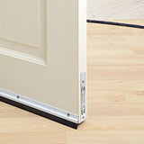 🔩 Cerradura de perno deslizante oculta y protector de perno de cabeza plana de dos piezas: cerradura de seguridad oculta de 8 pulgadas para puertas francesas, puertas compuestas, puertas de madera, puertas dobles, puertas simuladas (2 piezas)