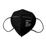 ▶ Mascarillas desechables  Paquete de 10 Powecom de 5 capas, protección transpirable KN95, mascarilla facial, máscaras antipolvo, estándar mejorado GB2626-2019 (negro)