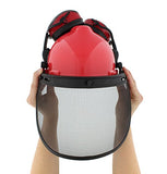 ▶ Casco de seguridad forestal – Sombrero duro ventilado, viseras de malla y plástico, orejeras protectoras – construcción, soldadura, motosierra