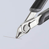 ▶ KNIPEX Tools - Supercuchillos electrónicos, acero INOX, ESD, 5 pulgadas con receptor de plomo