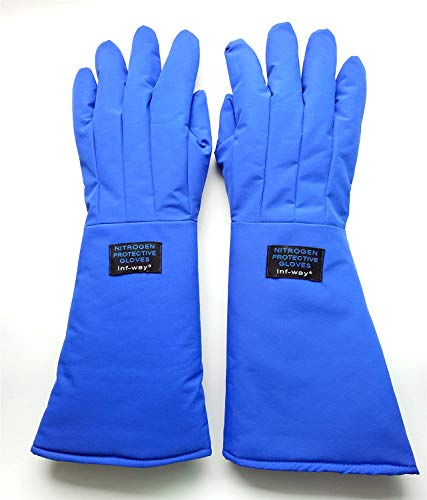 ▶ Guantes criogénicos  Cryogenic Gloves Waterproof Low Temperature Resistant LN2 Liquid Nitrogen Protective Gloves Cold Storage Safety Frozen Gloves (Medium) by Inf-way