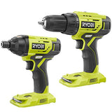 ▶ RYOBI  Juego de herramientas Ryobi Paquete súper combinado de 4 herramientas, 18 voltios ONE+ iones de litio inalámbrico con taladro