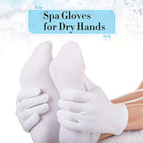 Paxcoo 3 pares guantes blancos de algodón para mano seca cosmética hidratante monedas joyería inspección Spa – tamaño mediano