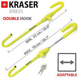 ▶ Bastón Antirrobo Auto, Bloqueo de Volante, Ajustable Gancho Pedal, Bloqueo Carro, Inmovilizador Parking, Cerradura Todoterreno, Protección Autocaravana, Extensible Universal