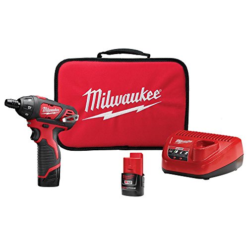 Taladro de impacto Milwaukee 2401-22 M12 12 V iones de litio 1/4 pulgadas. Kit de destornillador inalámbrico hexagonal