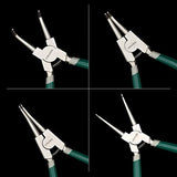 GINWORD Alicates de anillo de retención de 7 pulgadas, kit de alicates de círculo, mandíbula recta/doblada, alicates de clip en C para retención de anillos