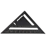 Herramientas Carpintería  Aleación de Aluminio de 7 Pulgadas Triángulo Carpintería Cuadrado Carpintero Cuadrado Herramienta de Diseño Triángulo Transportador de ángulos (Métrico)