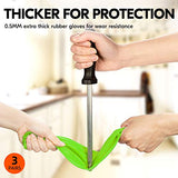 ▶  3Pares de Guantes para Lavar Platos, Guantes Domésticos Reutilizables, Manga Larga, Látex Grueso para Limpieza, Lavado, Trabajo, Pintura, Jardinería, Cuidado de Mascotas (M/M, Verde, RB2143)