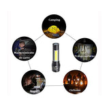 🔦 Linterna recargable EASYTAO Linterna LED Recargable Paquete de 4, Lampara Tactica con Luz de XPE+COB Flashlight Portátil, Lampara Led con 5 Modos de Luz (4PCS)