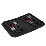 ▶ Juego de alicates para anillos de presión de 7 pulgadas, alicates para anillos de seguridad, internos/externos, doblados, rectos, para anillos de retención, herramienta para quitar anillos (