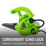 ▶  Greenworks Soplador de 2 velocidades de 9 amperios (170 CFM/180 mph) 2401502