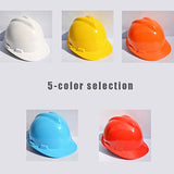 ▶ Casco de Seguridad con Ranuras En V ABS Protección Anti-Rotura Cascos de Protección Construcción Anticaída Obra de Construcción Construcción de Carreteras Túnel Mina