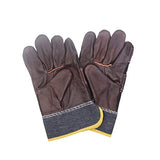 ▶ Guantes de soldador de cuero duradero resistente al fuego Guantes de soldador de cuero Guantes de seguridad Guantes de seguridad for soldadura Herramientas manuales de trabajo Gu