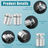 🔩 Litoexpe 24 tornillos de separación para letreros, 2 x 2,5 cm de acero inoxidable para soportes de pared, tornillos publicitarios, accesorios de vidrio para letreros acrílicos, obras de arte de vidrio