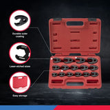 ▶ NEIKO ® Juego de llaves de pata de gallo métricas  para carraca de 3/8" y 1/2", tamaño jumbo, Cr-Mo, 1 | Juego de 15 piezas