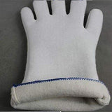 ▶ Guantes ignífugos 200 grados de calor Guantes resistentes al aislamiento de alta temperatura de la resistencia Barbacoa Cocinar Guantes de Prevención de In