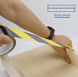 ▶ Cinta De Advertencia De Cinta De Peligro - 40 m X 80 mm - Cinta De Barrera De Marcado Adhesivo Pet, Rollo De Cintas De Seguridad - Marcado De Carril + Distanciamiento Social,Black and White
