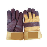 ▶ Guantes de soldador de cuero duradero resistente al fuego Guantes de soldador de cuero Guantes de seguridad Guantes de seguridad for soldadura Herramientas manuales de trabajo Gu