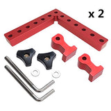 Herramientas Carpintería  DUEBEL - Escuadras de posición de 90 grados, 5,5 x 5,5 pulgadas, aleación de aluminio, abrazaderas de ángulo recto para carpintero, herramientas de carpintero, 2 paquetes