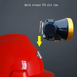 ▶ Casco con luz, Casco de Seguridad Industrial, Casco de construcción rígido, ventilado, arnés de 4 Puntos, Casco de Protección, Casco de Trabajo Casco