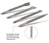 Kit Cincel Piedra Piso Sds Taladro Rotomartillo Concreto Gurbia 25cm 4pz