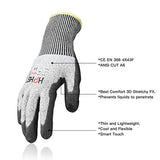 Guantes resistentes a los cortes nivel A6 a prueba de cortes guantes de trabajo Smart Touch grandes 1 par