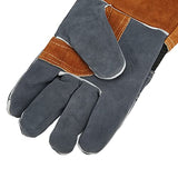 ▶ Guantes ignífugos de protección para Barbacoa Guantes de Cocina para Exteriores Resistentes al Calor ignífugos portátiles para soldar Café