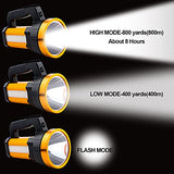 🔦 Linterna recargable Roadwiz Foco LED de mano recargable de 6000 lúmenes, linterna portátil superbrillante, foco de batería de mano, linterna LED de mano brillante, luz de trabajo USB de larga duración
