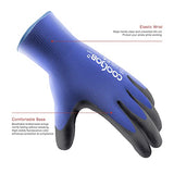 ▶ Guantes de agarre 12 pares de guantes de trabajo de seguridad, con revestimiento de poliuretano (PU) guantes de trabajo con agarre, una docena de paquetes a granel, azul, talla XL (12 pares XL)