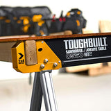 ▶ TOUGHBUILT - Caballete plegable/Mesa para el lugar de trabajo - Robusto, duradero, ligero, resistente, 100% acero de alta calidad, 41.5 pulgadas, asa para fácil transporte - (TB-C550)