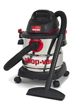 Shop-Vac 5989300 5 galones 4.5 Pico HP Aspiradora de Acero Inoxidable en seco en húmedo, Negro, Negro