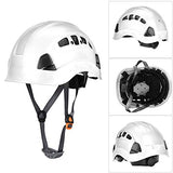 ▶ Casco de espeleología, Casco de Seguridad Material de Calidad Resistencia a Altas temperaturas para espeleología(28 * 21 * 18cm-Blanco)