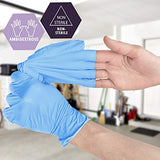Medpride - Guantes de examen de mezcla de nitrilo sintético y vinilo, tamaño grande, 100 unidades, sin polvo, sin látex y sin goma, guantes protectores de un solo uso no estériles para uso médico, cocina, limpieza y más