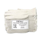 MIG4U - Guantes de trabajo de seguridad, 12 pares-l-blanco natural, Economic