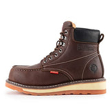 ▶ SUREWAY Botas de trabajo para hombre de acero resistente/compuesto/suave ribete