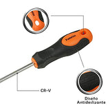▶ Juego de 6 Desarmadores con Punta Magnética herramienta Phillips y Flathead Destornillador Juego de Destornilladores con Cómoda Manija Antideslizante, SW-813601002