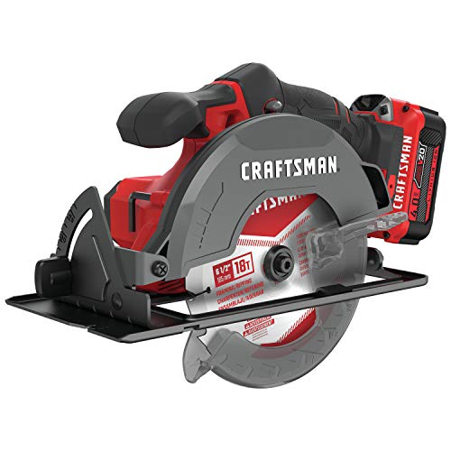 ▶ Craftsman - Sierra circular inalámbrica acepta 61/2 pulgadas. Cuchillas para corte transversal o rasgado 2 materiales