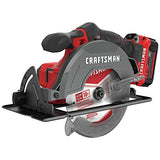 ▶ Craftsman - Sierra circular inalámbrica acepta 61/2 pulgadas. Cuchillas para corte transversal o rasgado 2 materiales