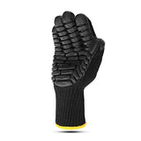 BYyushop Guantes a prueba de golpes, antivibración, resistente a los golpes, protección de seguridad, mecánico, color negro