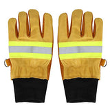 ▶ Guantes ignífugos de Trabajo Ignífugos Guante de Seguridad Resistente Al Calor Antivalor de Cuero de Vaca Duradero