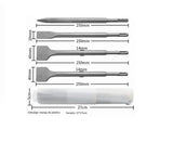 Kit Cincel Piedra Piso Sds Taladro Rotomartillo Concreto Gurbia 25cm 4pz