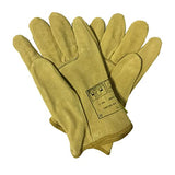 ▶ Guantes de soldador Guantelete Resistente a Las Llamas Amarillo Claro