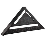 Herramientas Carpintería  Aleación de Aluminio de 7 Pulgadas Triángulo Carpintería Cuadrado Carpintero Cuadrado Herramienta de Diseño Triángulo Transportador de ángulos (Métrico)