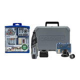 ▶ DREMEL - Herramienta giratoria inalámbrica de 12 voltios con kit de accesorios giratorios multiusos, 160 piezas