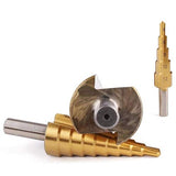 ▶ Juego de Brocas Escalonadas para Taladro de Titanio – Acero de Alta Velocidad – Juego de 3 piezas de 4-12mm/4-20mm/4-32 mm