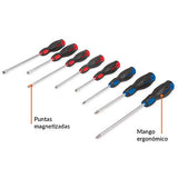▶ PRETUL Juego de 8 desarmadores, mango Comfort Grip