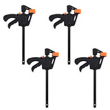 Herramientas Carpintería  F-Bar Abrazadera Carpintería F Abrazadera 4 Pulgadas Barra de Madera Carpintero Herramienta Agarre Ratchet Quick Squeeze Carpintería DIY Kit de Herramientas de Mano 4 Unids