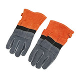 ▶ Guantes ignífugos Guantes de protección para cocinar al Aire Libre Mediante Soldadura Naranja