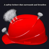 ▶ Casco de Seguridad - Casco Ajustable para la construcción Líder Electricista ABS de Alta Resistencia Casco de protección de Mano de Obra Transpirable (Color : Blue, Size : 2pcs)